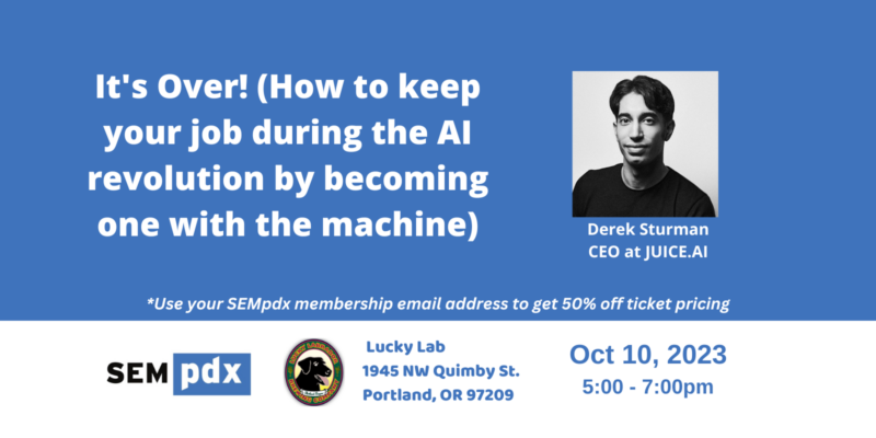 October 2023 - Derek Sturman CEO at Juice AI - how to keep your job during the AI revolution